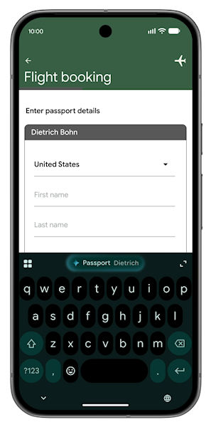 Gemini Intelligence no preenchimento automático de formulário