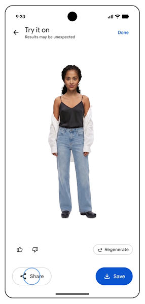 Google Fotos combinação de roupas para criar looks
