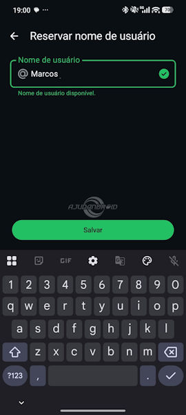 WhatsApp nomes de usuário