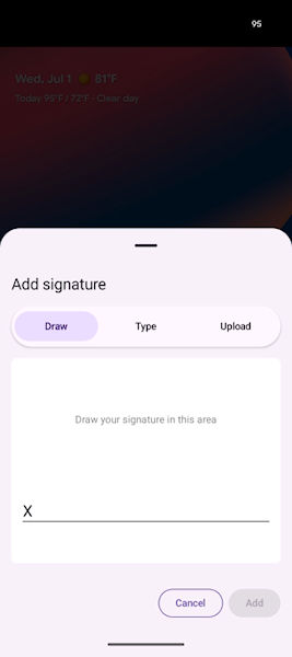 Aplicativo Signature (Assinatura) do Google