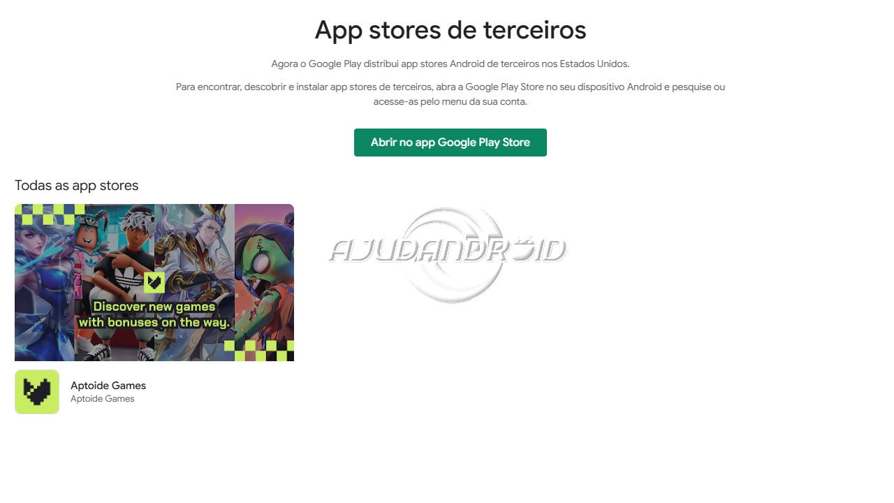 Google Play Store: estreia das lojas de terceiros, Aptoide