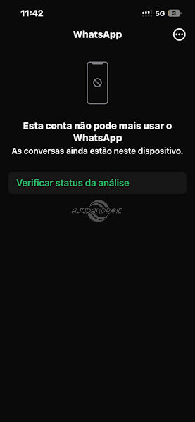 WhatsApp bug “Esta conta não pode usar o WhatsApp desde 3 de ago. de 2026”