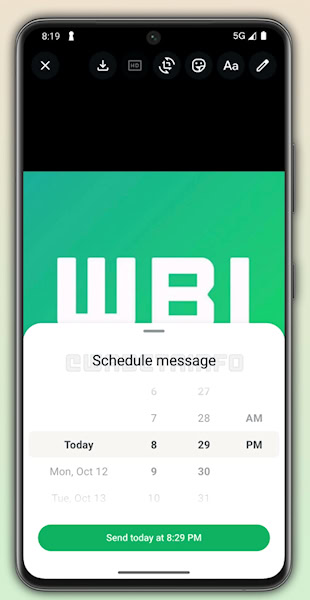 WhatsApp Mensagens agendadas em teste